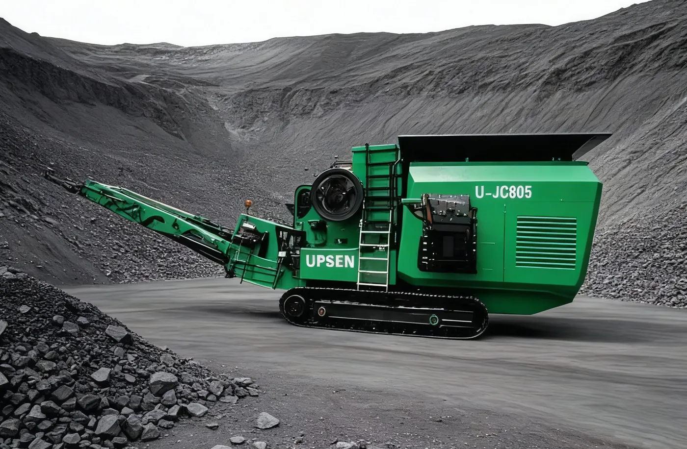 UPSEN UJC805 tracked mobile jaw crusher